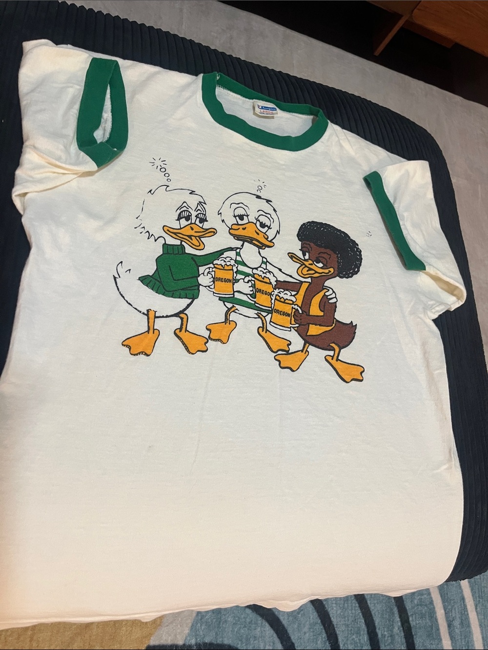 1970s-80s Vintage Afro Duck T shirt